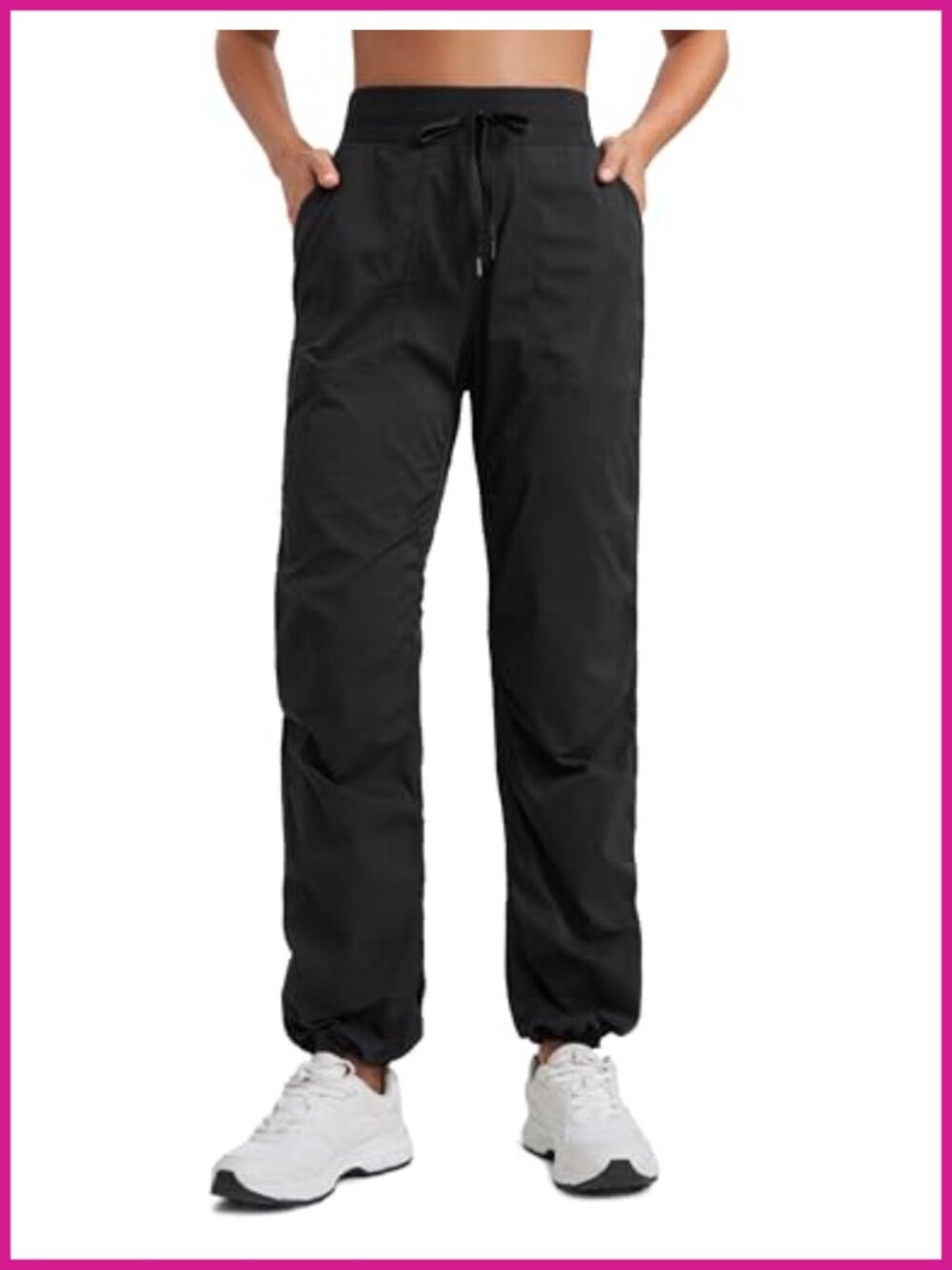 Straight Leg Pants Mid Rise Relaxed Fit Joggers Running Workout